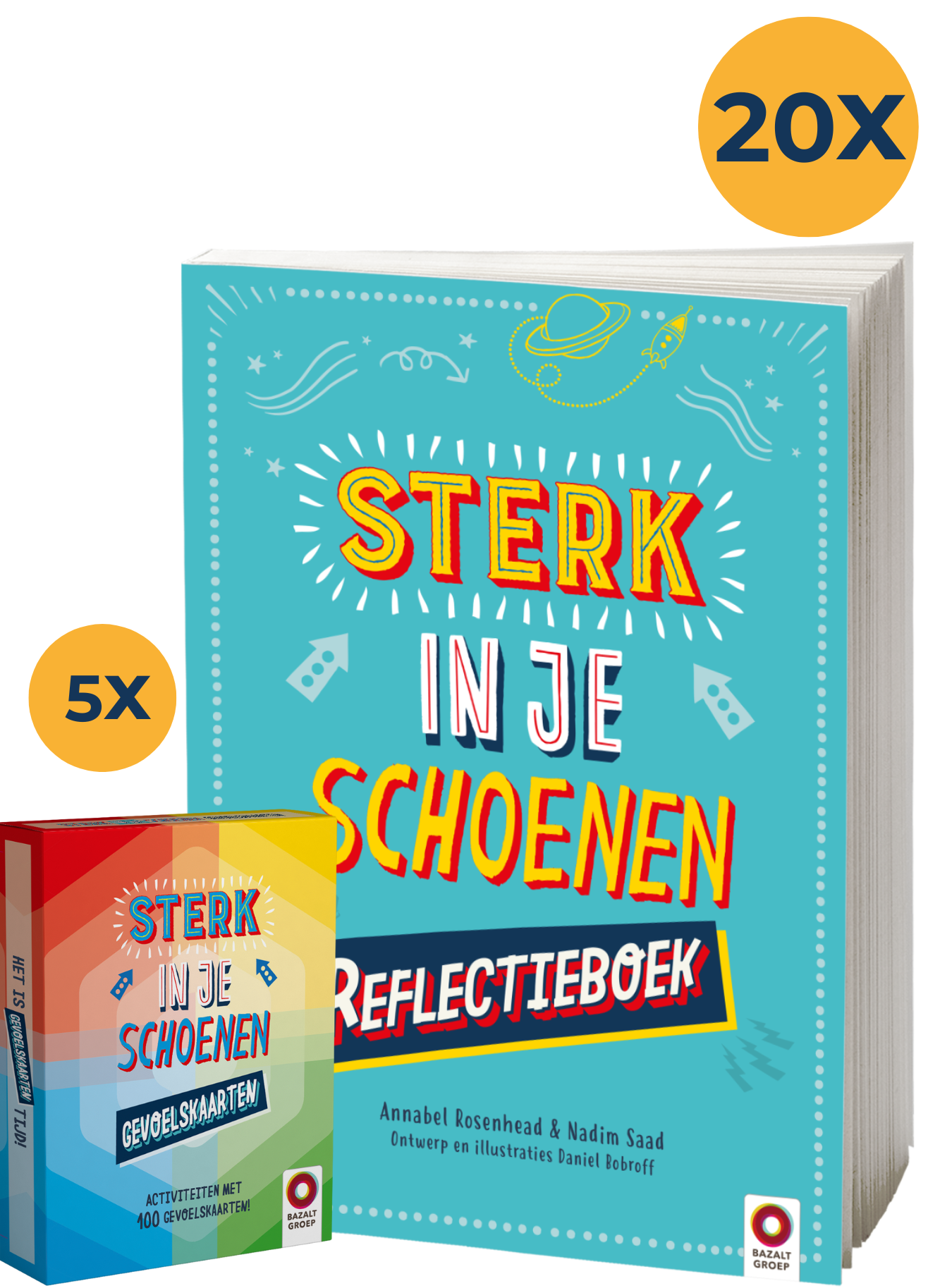 Sterk in je schoenen Reflectieset - schoolset voor 20 leerlingen Sterk in je schoenen Reflectieset - schoolset voor 20 leerlingen
